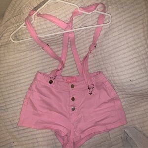 Sugar Thrillz Suspender shorts S